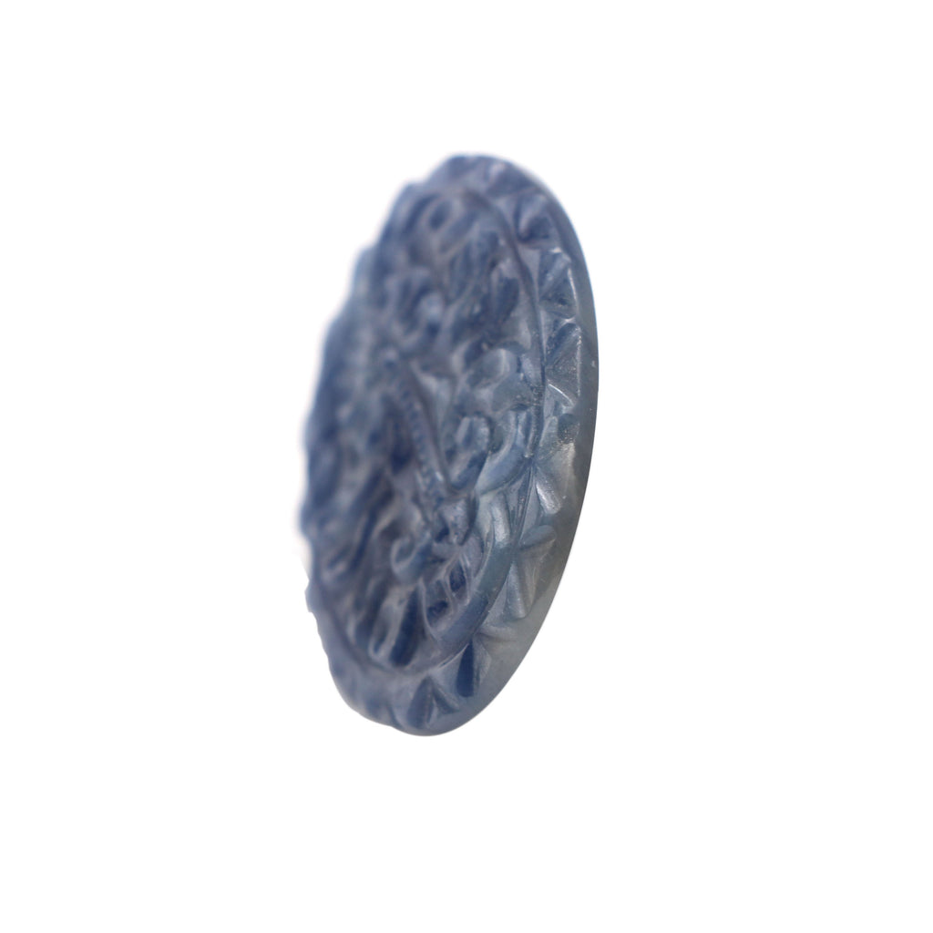 Natural Blue Sapphire Carving Oval Loose Gemstone - 28x38mm - Sapphire Oval , Sapphire Carving Loose Gemstone , 1 Pieces - National Facets, Gemstone Manufacturer, Natural Gemstones, Gemstone Beads