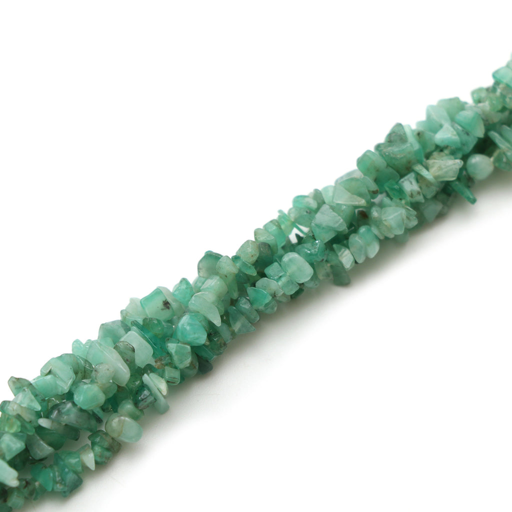 Natural Emerald Smooth Nuggets Beads | 4x5 mm to 4x7 mm | Necklace for Women | 34 Inch Full Strand | Pack of 5 Strands - National Facets, Gemstone Manufacturer, Natural Gemstones, Gemstone Beads