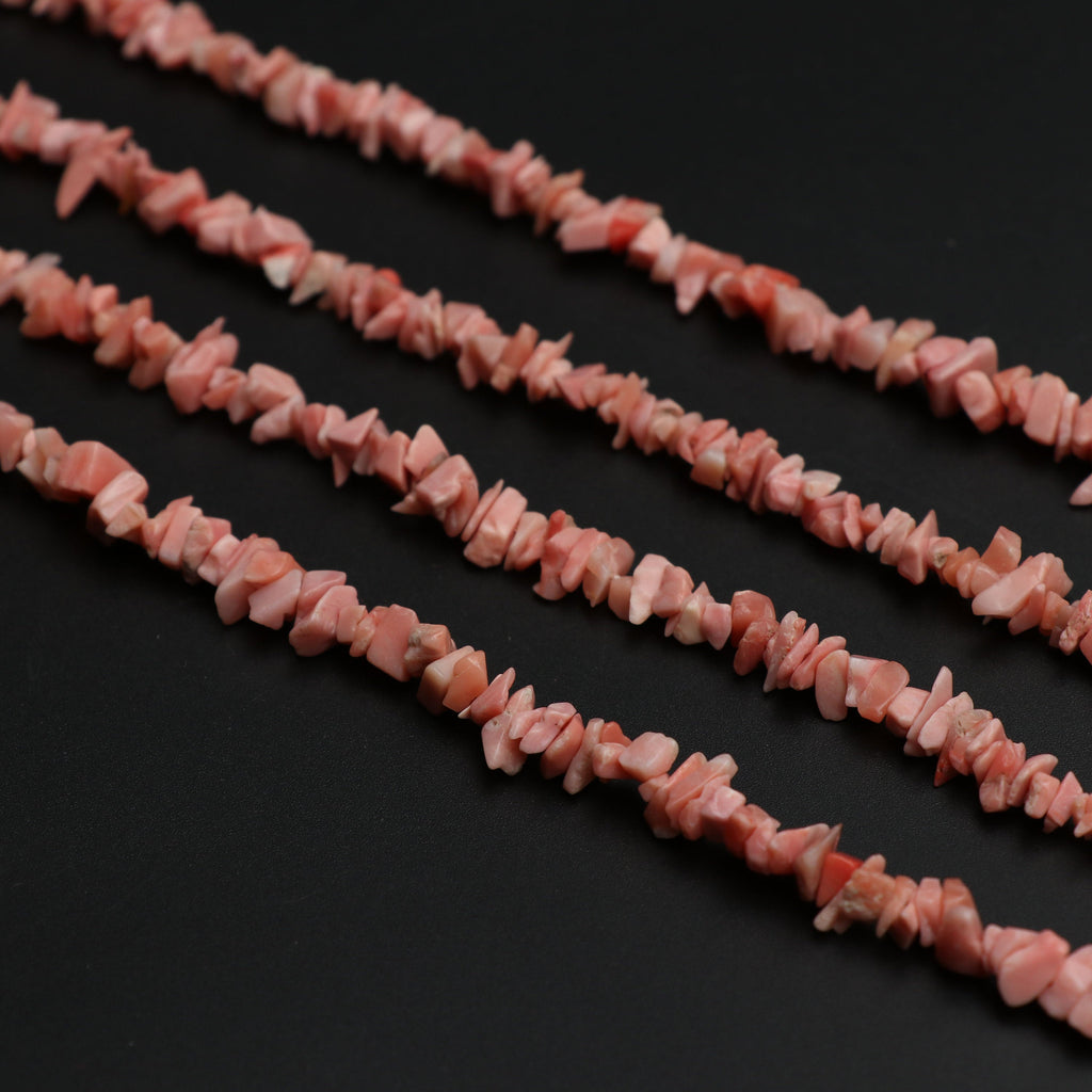 Natural Pink Opal Smooth Nuggets Beads | 4x6 mm to 4x7 mm | Beaded Necklace | 34 Inch Full Strand | Pack of 5 Strands - National Facets, Gemstone Manufacturer, Natural Gemstones, Gemstone Beads