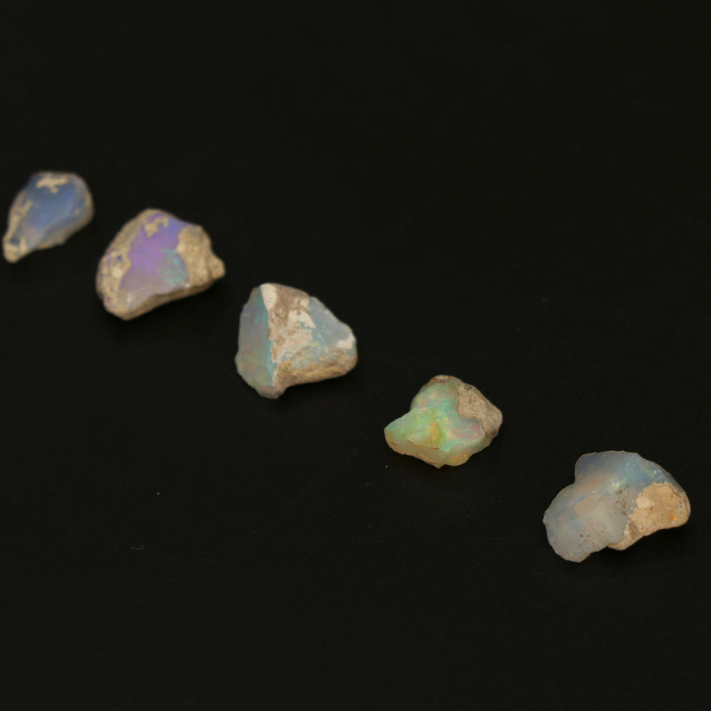 Natural Ethiopian Opal Organic Rough Loose Gemstone | 13.5x13.5 mm | Rough Loose Gemstone | Set of 10 Pieces - National Facets, Gemstone Manufacturer, Natural Gemstones, Gemstone Beads