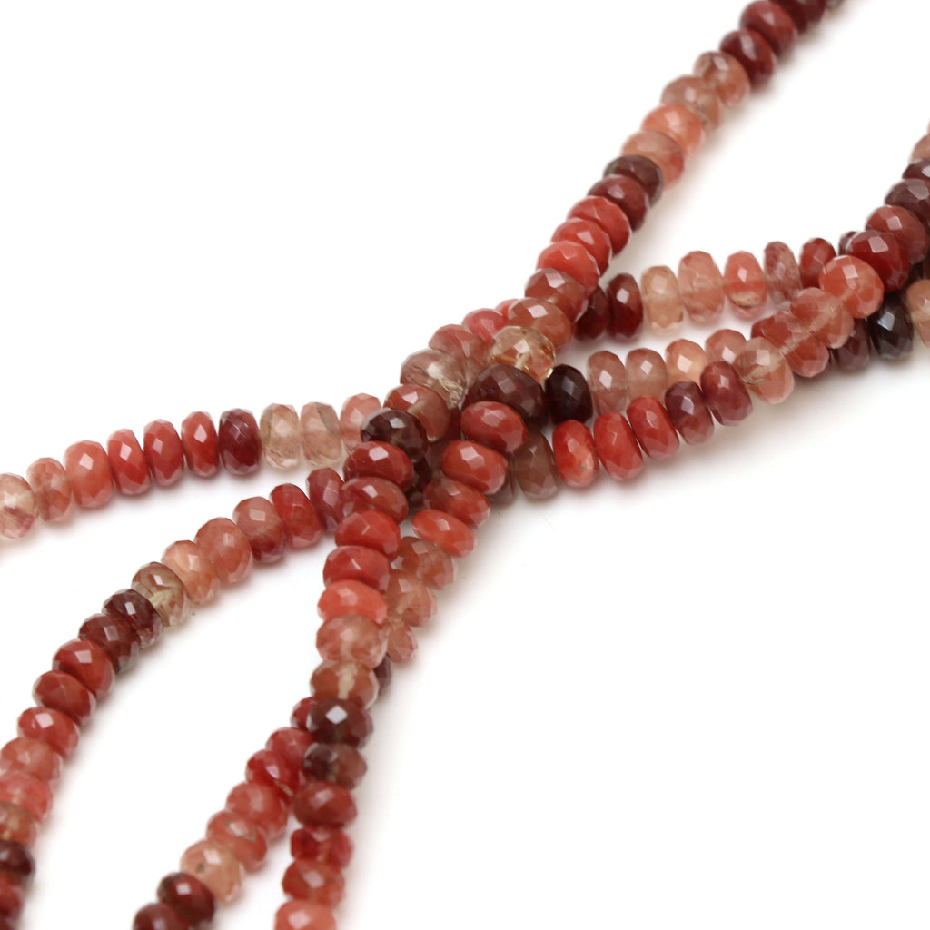 Andesine Faceted Rondelle Beads | 6.5 mm to 7.5 mm | Andesine Rondelle Beads | Gem Quality | 8 Inch/ 18 Inch Full Strand | Price Per Strand - National Facets, Gemstone Manufacturer, Natural Gemstones, Gemstone Beads