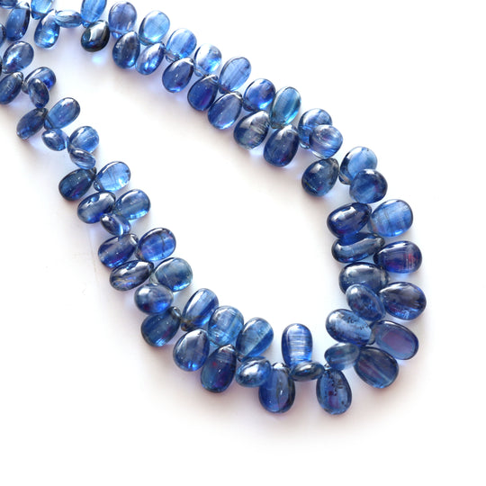 Natural Kyanite Smooth Pear Beads | 6x4.5 mm to 10x6 mm | 12 Inch | Smooth Pear Beads | Gem Quality | Price Per Strand