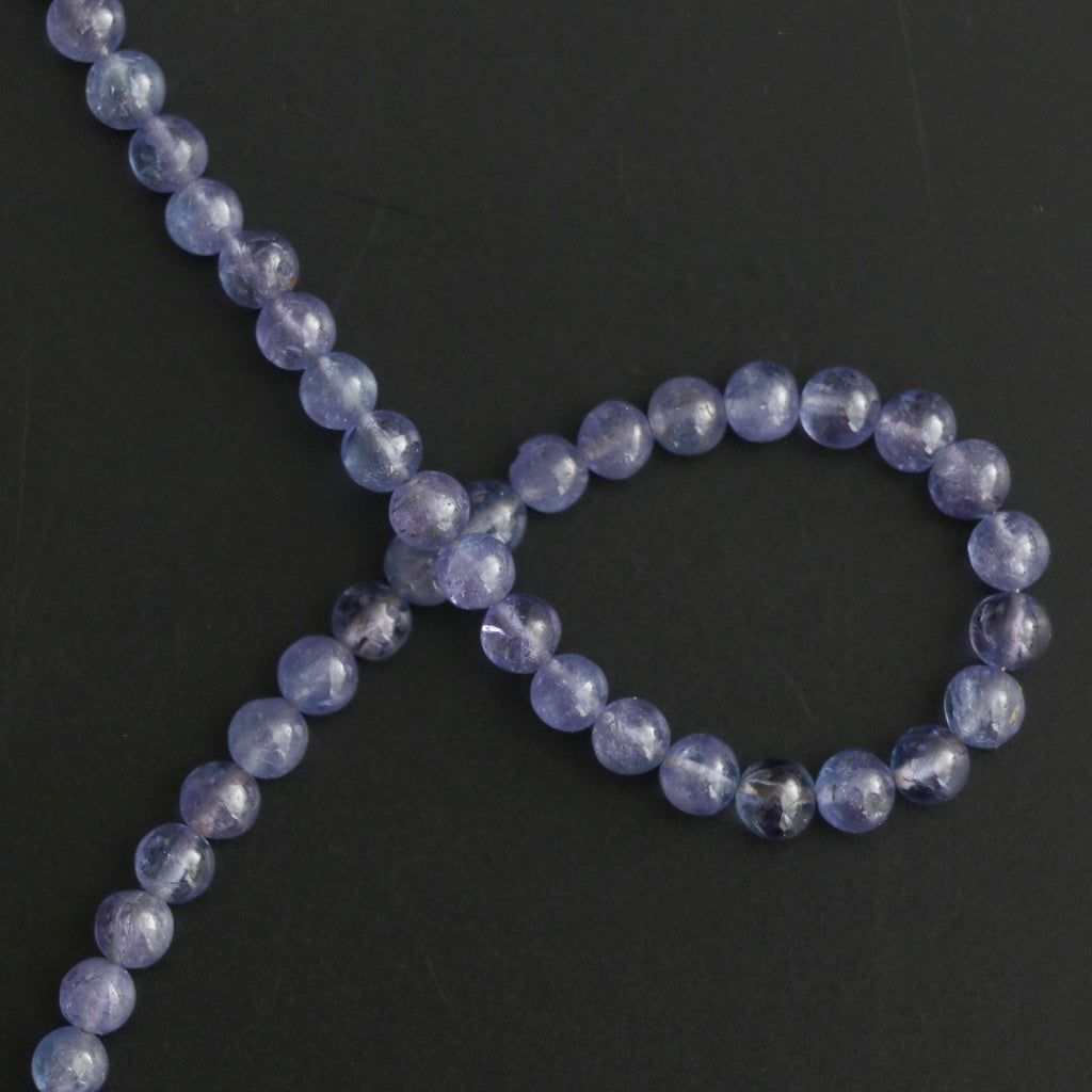 Tanzanite Smooth Balls Beads , 3.5 mm to 7 mm, Tanzanite Round Gemstone, Tanzanite strand, 20 Cm Full Strand, Per Strand Price - National Facets, Gemstone Manufacturer, Natural Gemstones, Gemstone Beads