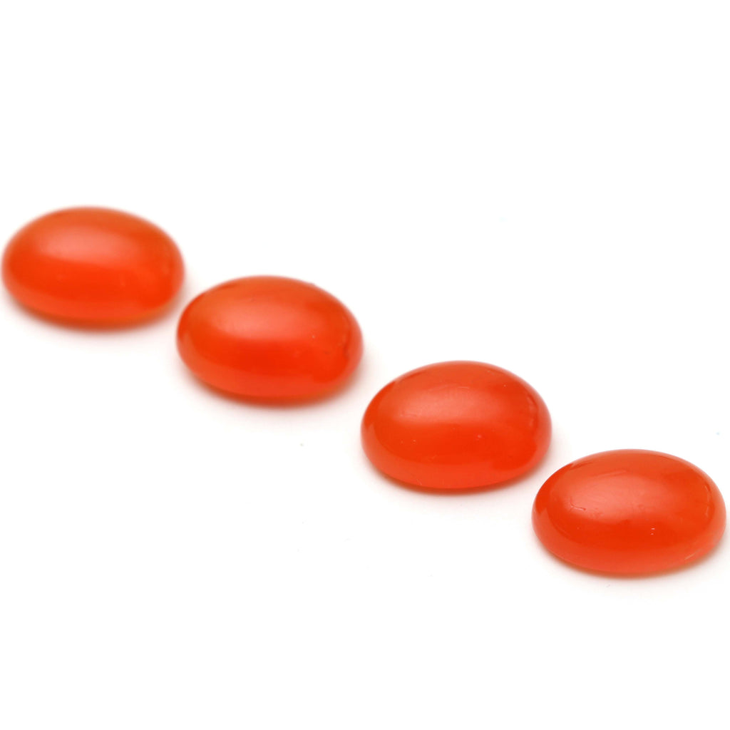 AAA Quality Natural Carnelian Smooth Oval Cabochon Gemstone | 12x16 mm | Gemstone Cabochon | 2 Pair ( 4 Pieces ) - National Facets, Gemstone Manufacturer, Natural Gemstones, Gemstone Beads