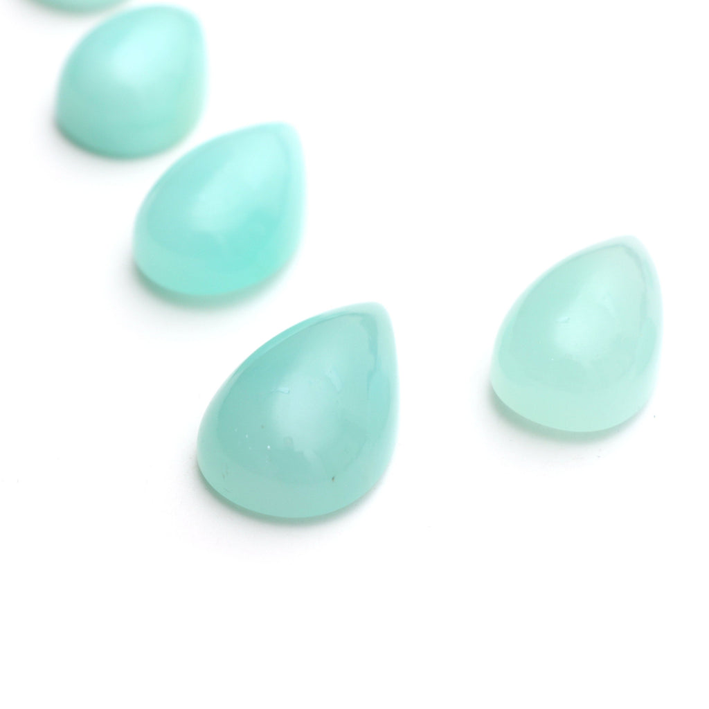 AAA Quality Natural Chrysophrase Smooth Pear Cabochon Gemstone | 15x21 mm to 18x30 mm | Gemstone Cabochon | Set of 9 Pieces - National Facets, Gemstone Manufacturer, Natural Gemstones, Gemstone Beads