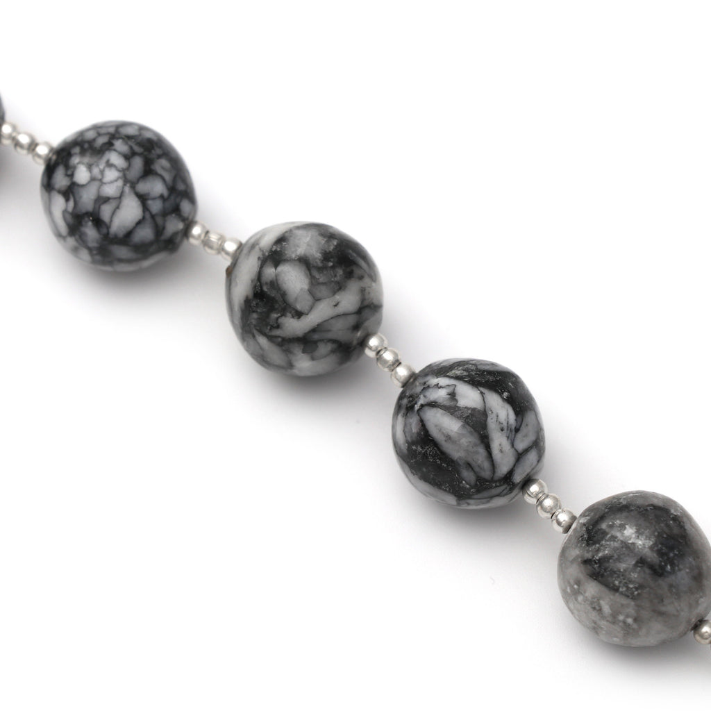 Pinolith Smooth Round Balls Beads - 14 mm to 15 mm - Pinolith - Gem Quality , 20 Cm/ 10 Cm Full Strand, Price Per Strand - National Facets, Gemstone Manufacturer, Natural Gemstones, Gemstone Beads