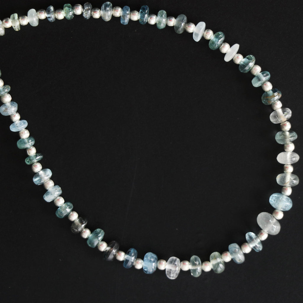 Aquamarine Smooth Beads, Natural Aquamarine Beads- 4 mm to 6 mm - Aquamarine Smooth - Gem Quality , 8 Inch Full Strand, Price Per Strand - National Facets, Gemstone Manufacturer, Natural Gemstones, Gemstone Beads