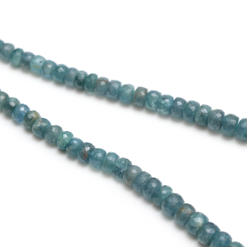 Grandidierite Faceted Roundel Beads, Grandidierite Roundel Beads, 4.5 mm to 9.5 mm , Gem Quality - 15 Inch Full Strand, Price Per Strand - National Facets, Gemstone Manufacturer, Natural Gemstones, Gemstone Beads