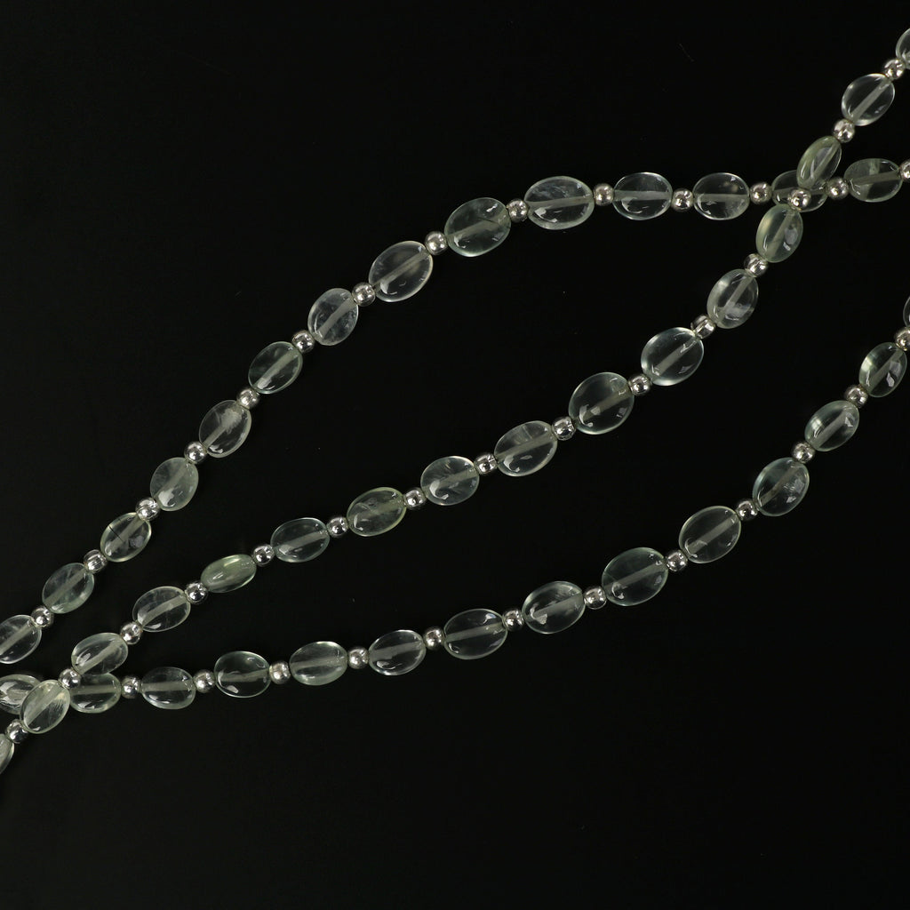 Prehnite Smooth Oval ,Pink Prehnite Oval, Smooth Oval, Prehnite Smooth Oval, 5x3 mm to 7x6 mm, AA Quality 8 Inch Strand - National Facets, Gemstone Manufacturer, Natural Gemstones, Gemstone Beads