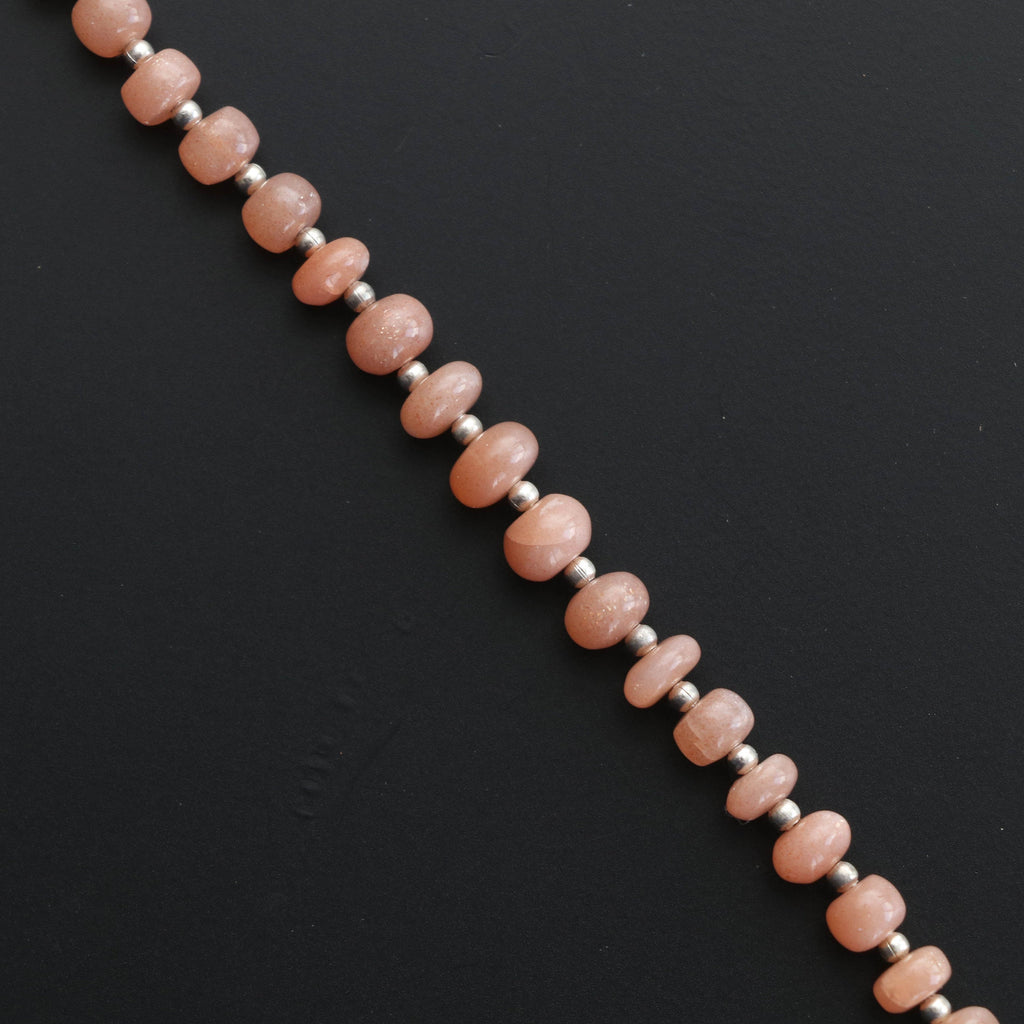 Natural Moonstone Smooth Beads, Moonstone Beads, 5 mm to 7.5 mm-Moonstone-Gem Quality , 8 Inch Full Strand, Price Per Strand - National Facets, Gemstone Manufacturer, Natural Gemstones, Gemstone Beads