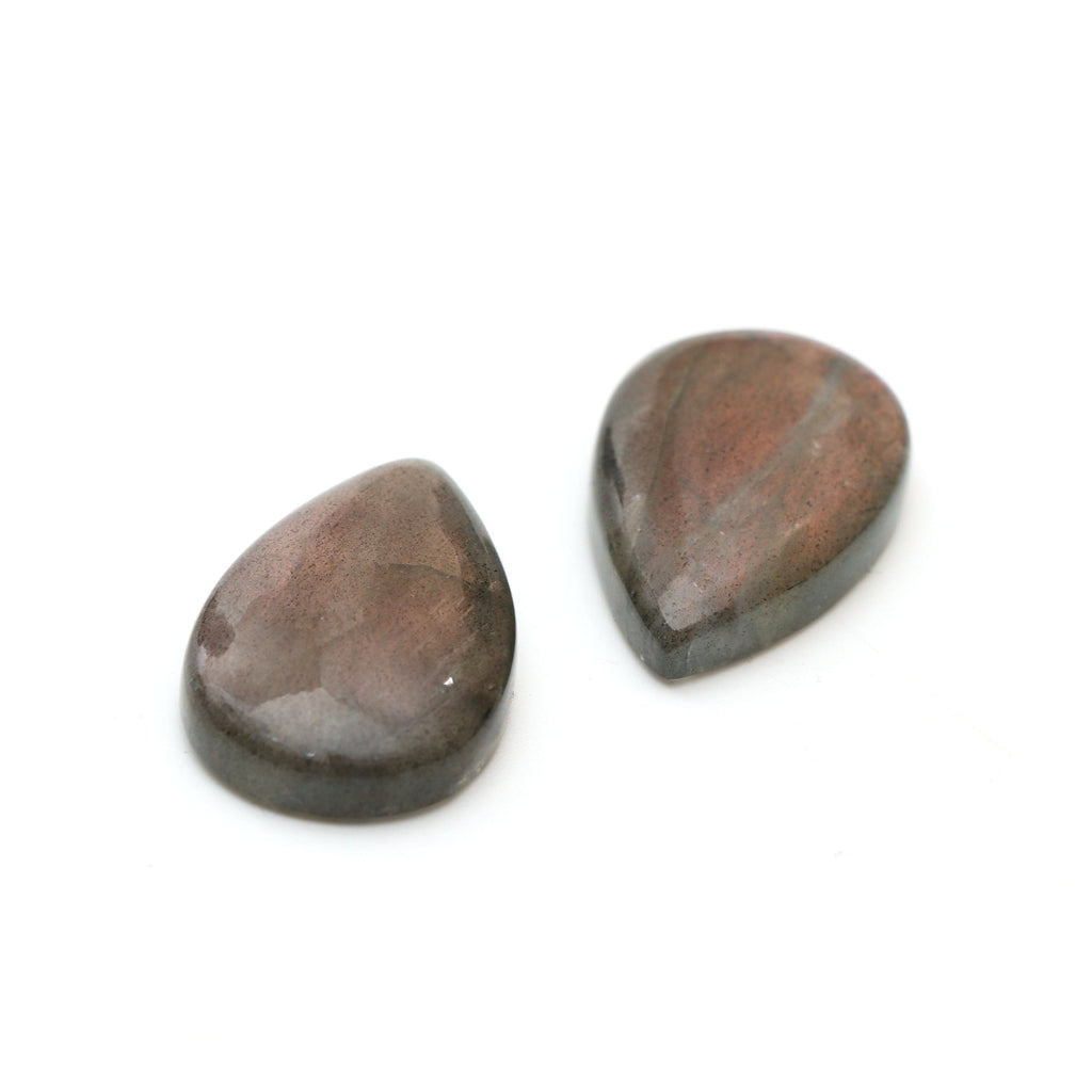 AAA Quality Natural Labradorite Smooth Pear Cabochon Gemstone | 17x27 mm | Gemstone Cabochon | Pair ( 2 Pieces ) - National Facets, Gemstone Manufacturer, Natural Gemstones, Gemstone Beads