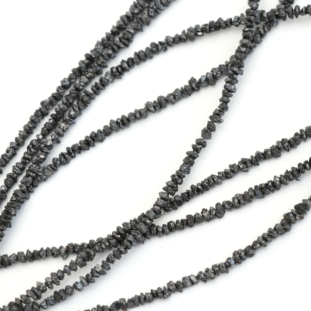 Black Diamond Chips Organic Beads - 2mm To 3.5mm - Organic Chips Diamond, 16 Inch Strands, Price Per Strand - National Facets, Gemstone Manufacturer, Natural Gemstones, Gemstone Beads
