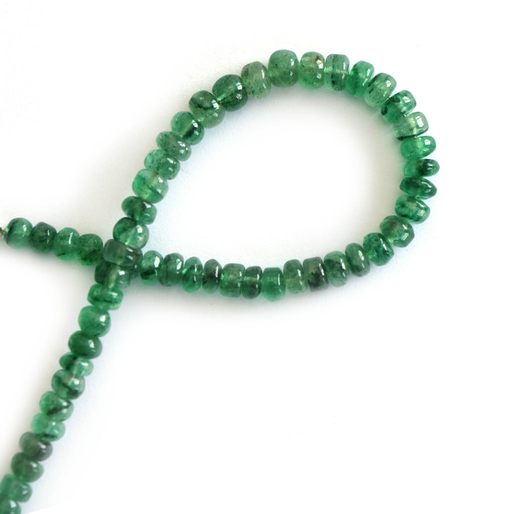 Best Quality Green Quartz Smooth Beads, 4 mm to 6 mm, Green Quartz Beads, Green Quartz, 8 Inch Full Strand - National Facets, Gemstone Manufacturer, Natural Gemstones, Gemstone Beads