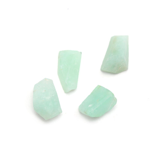 Natural Chrysoprase Organic Rough Loose Gemstone | 10x13 mm | Chrysoprase Jewelry Making Gemstone | Set of 10 Pieces