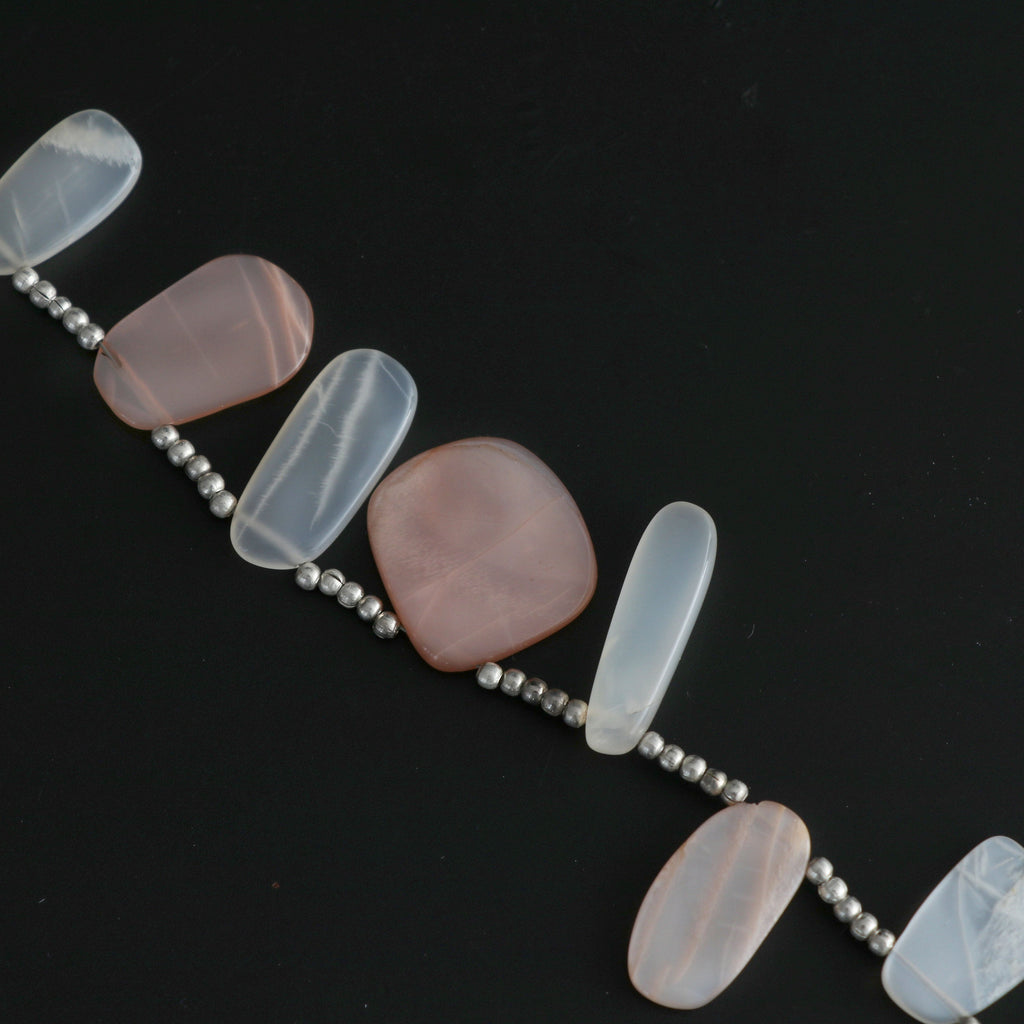 Multi Moonstone Smooth Fancy Shape Beads - 13x11 mm to 21x19 mm- Moonstone Fancy Shape - Gem Quality , 20 Cm Full Strand, Price Per Strand - National Facets, Gemstone Manufacturer, Natural Gemstones, Gemstone Beads