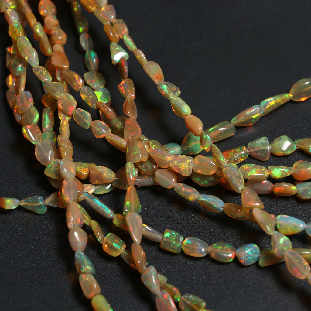 Natural Ethiopian Opal Smooth Nuggets Honey Color Beads | 3.5x5 mm to 7x9 mm | 8 Inches/ 18 Inches Full Strand | Price Per Strand - National Facets, Gemstone Manufacturer, Natural Gemstones, Gemstone Beads