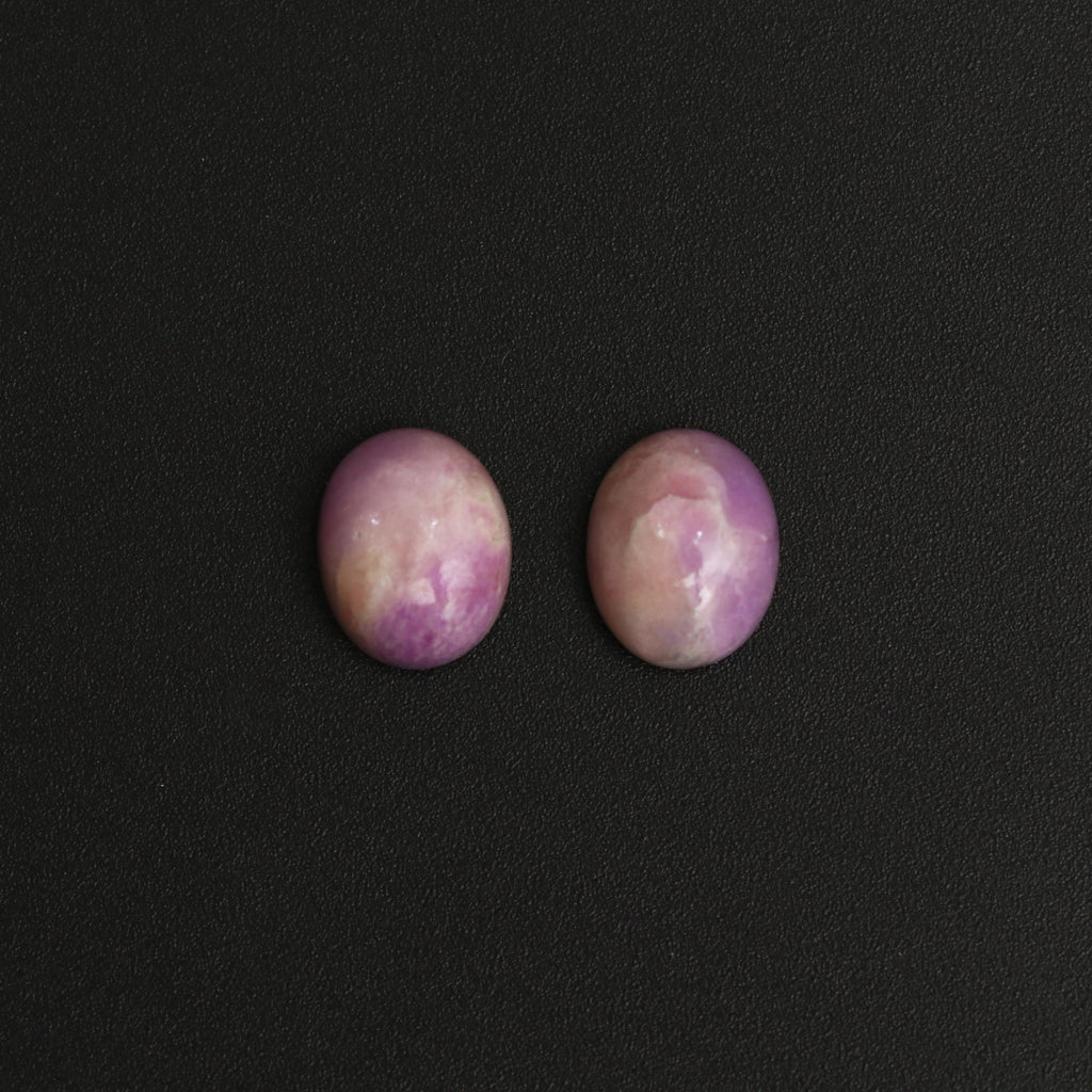 Natural Sugilite Smooth Oval Cabochon Gemstone | 8x10mm | Gemstone Cabochon | Pair ( 2 Pieces ) - National Facets, Gemstone Manufacturer, Natural Gemstones, Gemstone Beads