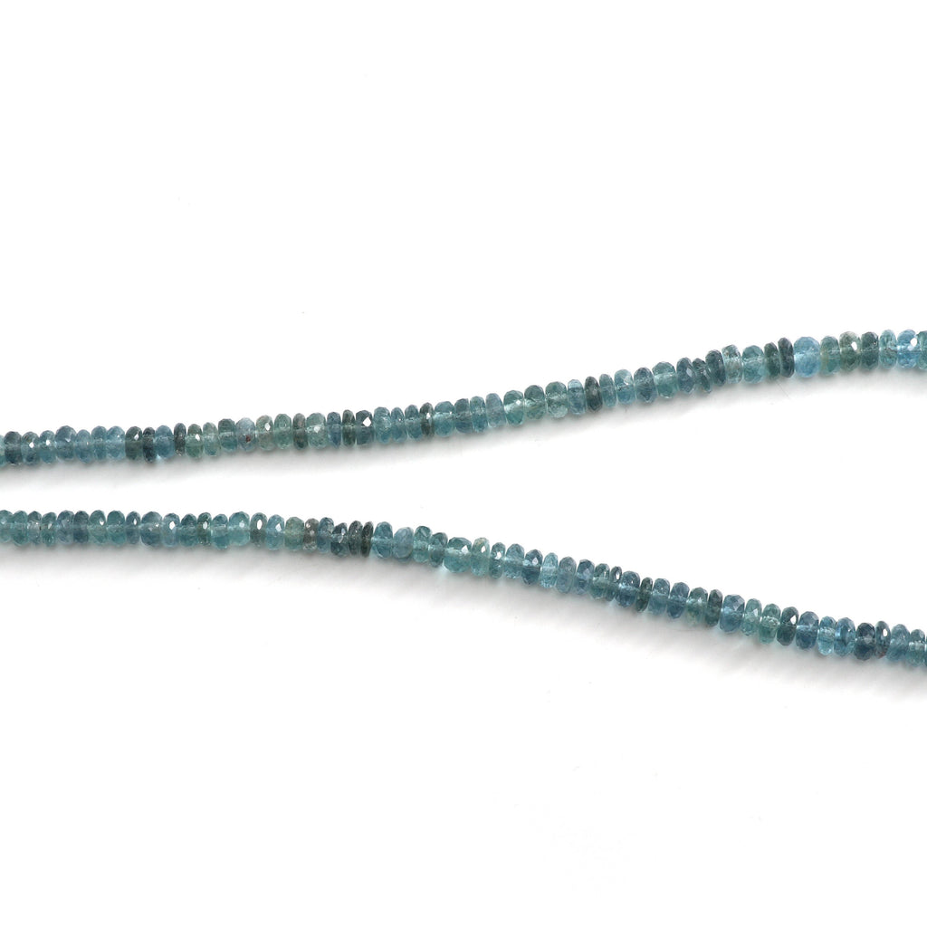 Natural Moss Aquamarine Faceted Roundel Beads, 5.5 mm to 7.5 mm- Moss Aquamarine Beads- Gem Quality,8 Inch/16 Inch/18 Inch, Price Per Strand - National Facets, Gemstone Manufacturer, Natural Gemstones, Gemstone Beads