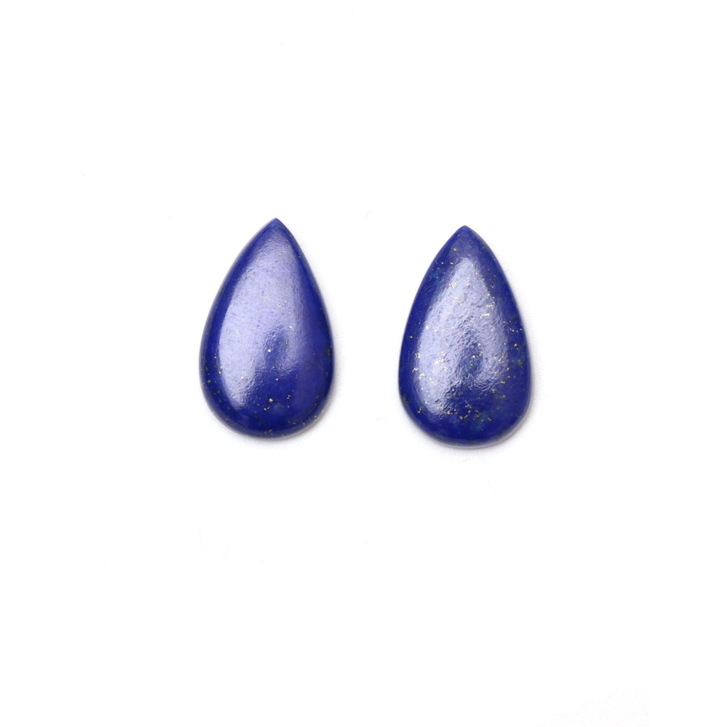AAA Quality Natural Lapis Smooth Pear Cabochon Gemstone | 14x22 mm | Gemstone Cabochon | Pair ( 2 Pieces ) - National Facets, Gemstone Manufacturer, Natural Gemstones, Gemstone Beads