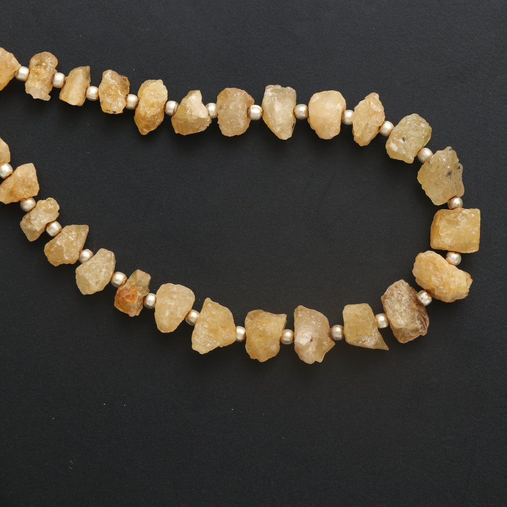 Raw Yellow Aqua Gemstone Beads, Rough Yellow Aqua Stone-6 mm To 10 mm- Yellow Aqua Crystal, Yellow Aqua,8 Inch,Jewelry Making Gemstone, Aqua - National Facets, Gemstone Manufacturer, Natural Gemstones, Gemstone Beads