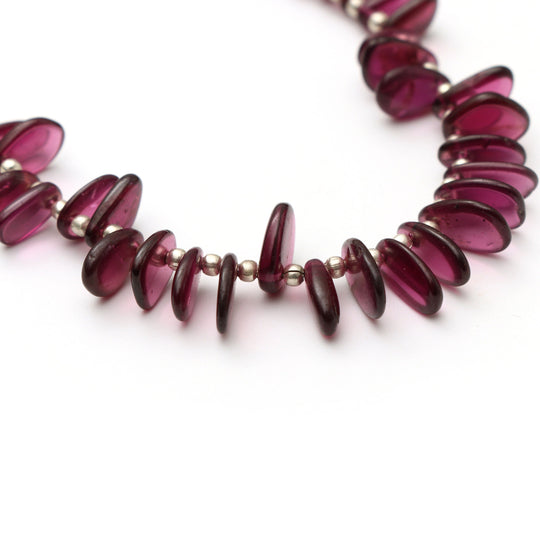 Garnet Smooth Nuggets Beads -4x7 mm to 7.5x12 mm - Garnet Jewelry Making Beads, 8 Inch/ 20 Cm Full Strand, Price Per Strand