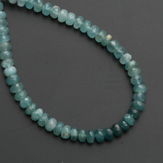 Grandidierite Faceted Roundel Beads, 5mm to 6 mm, Grandidierite Jewelry Making Beads, 8 Inch/ 20 Cm Full Strand, Price Per Strand