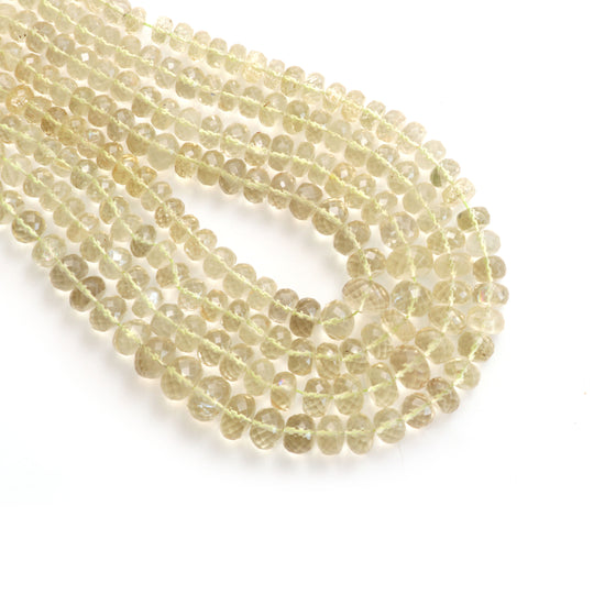 Natural Scapolite Faceted Rondelle Beads | 5.5 mm to 9.5 mm | Scapolite Faceted Beads | 18 Inch Full Strand | Price Per Strand