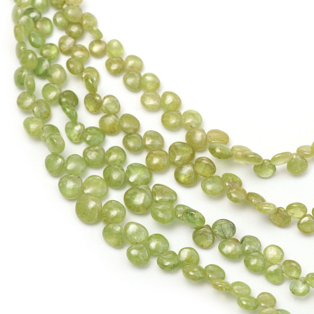 Sphene Smooth Heart Beads, 5x5mm to 9x9mm, Sphene Heart Beads - Gem Quality , 8 Inch/ 16 Inch/ 18 Inch Full Strand, Price Per Strand - National Facets, Gemstone Manufacturer, Natural Gemstones, Gemstone Beads