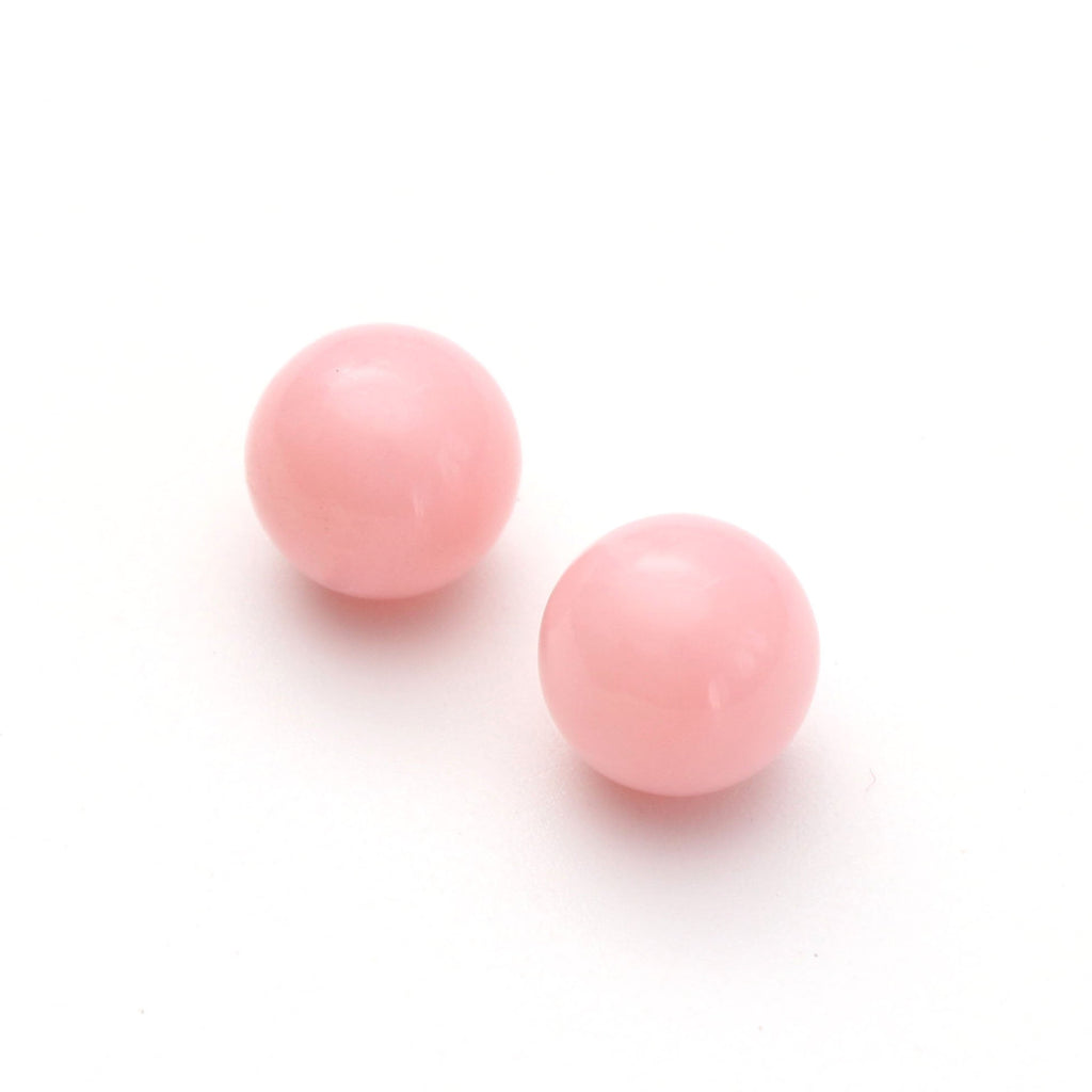 Natural Pink Opal Smooth Balls Round Gemstone ,8mm Balls , pink opal sphere , Jewelry Making ,Price Per pair(2pcs) - National Facets, Gemstone Manufacturer, Natural Gemstones, Gemstone Beads