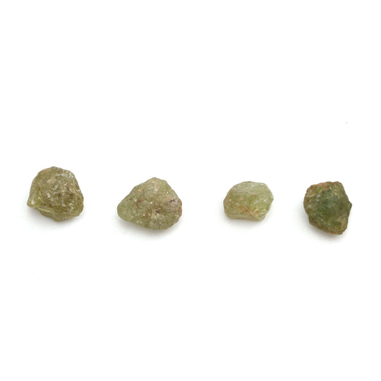 Natural Grossular Garnet Organic Rough Loose Gemstone | 12x12 mm | Garnet Jewelry Making Gemstone | Set of 10 Pieces