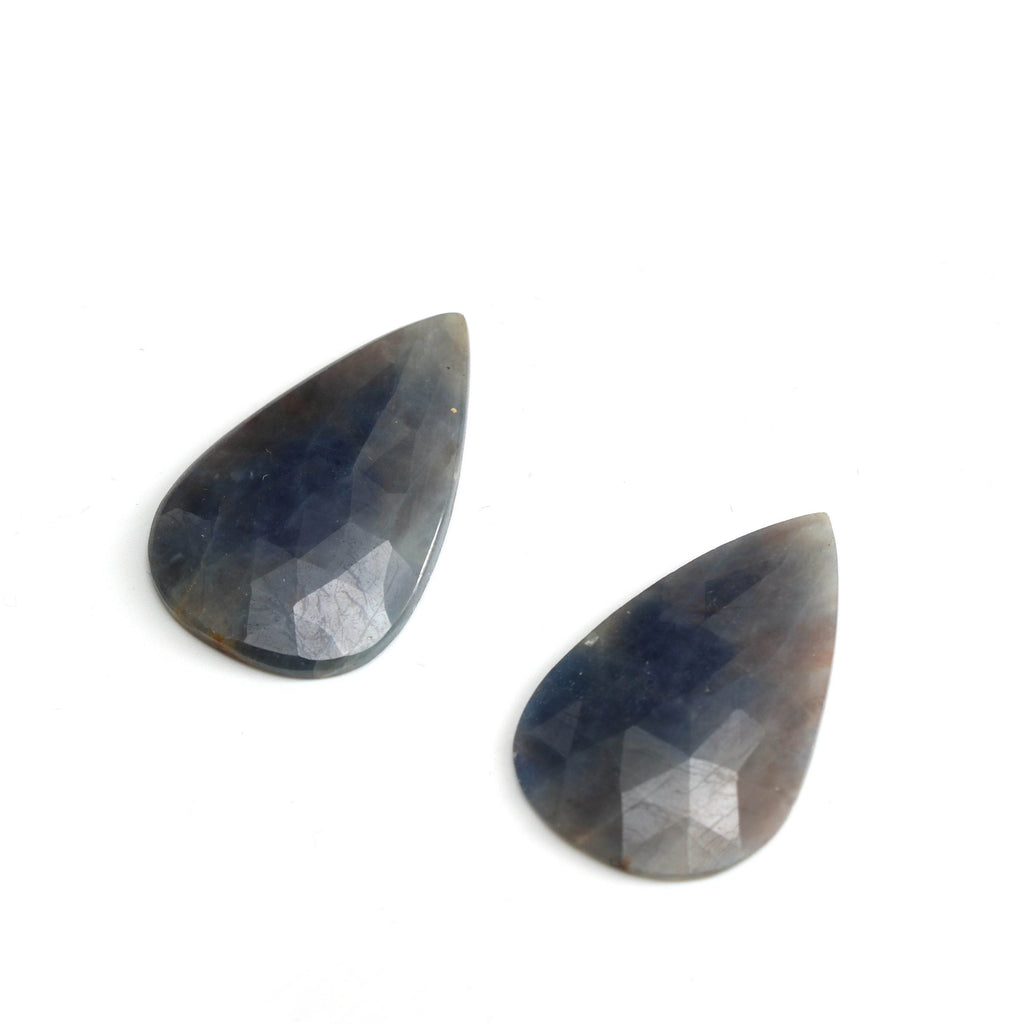 Natural Blue Sapphire Pear Faceted Loose Gemstone -20x31mm- Blue Sapphire Pear ,Loose Gemstone, Pair (2 Pieces) - National Facets, Gemstone Manufacturer, Natural Gemstones, Gemstone Beads