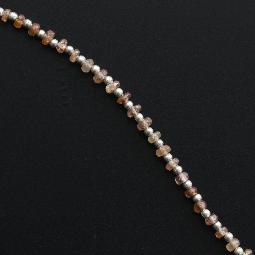 Brown Zircon Faceted Beads, Brown Zircon Beads, Faceted Beads, Zircon Beads, Brown Beads, 3 mm To 4 mm, 8 inch strand - National Facets, Gemstone Manufacturer, Natural Gemstones, Gemstone Beads