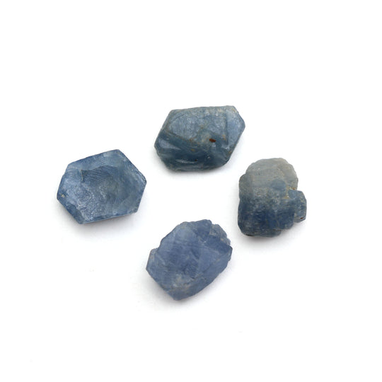 Natural Blue Sapphire Organic Rough Loose Gemstone | 9x13 mm | Sapphire Jewelry Making Gemstone | Set of 10 Pieces