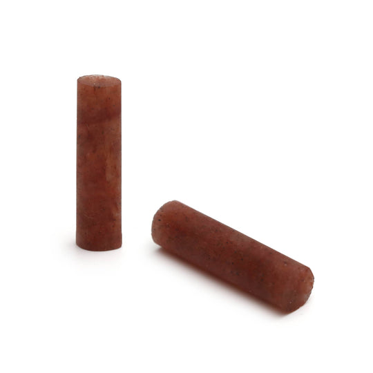 サンストーン マット仕上げ シリンダー ジェムストーン、8x31 MM、マット仕上げ ジェムストーン、AA 品質、ペア ジェムストーンの価格