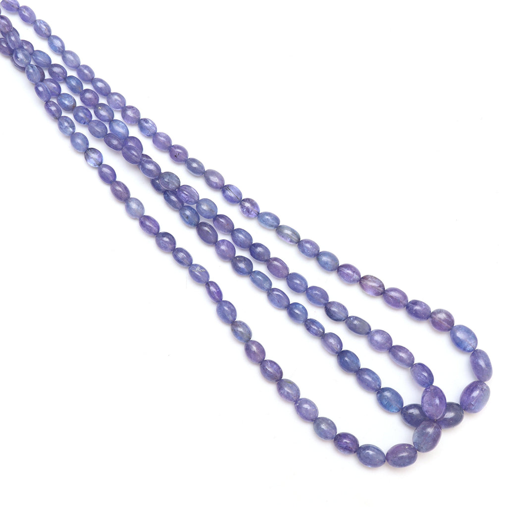 Natural Tanzanite Smooth Tumble Beads | 5x6.5 mm to 9x12 mm | Tanzanite Tumble Gemstone | 8 Inch/ 18 Inch Full Strand | Price Per Strand - National Facets, Gemstone Manufacturer, Natural Gemstones, Gemstone Beads