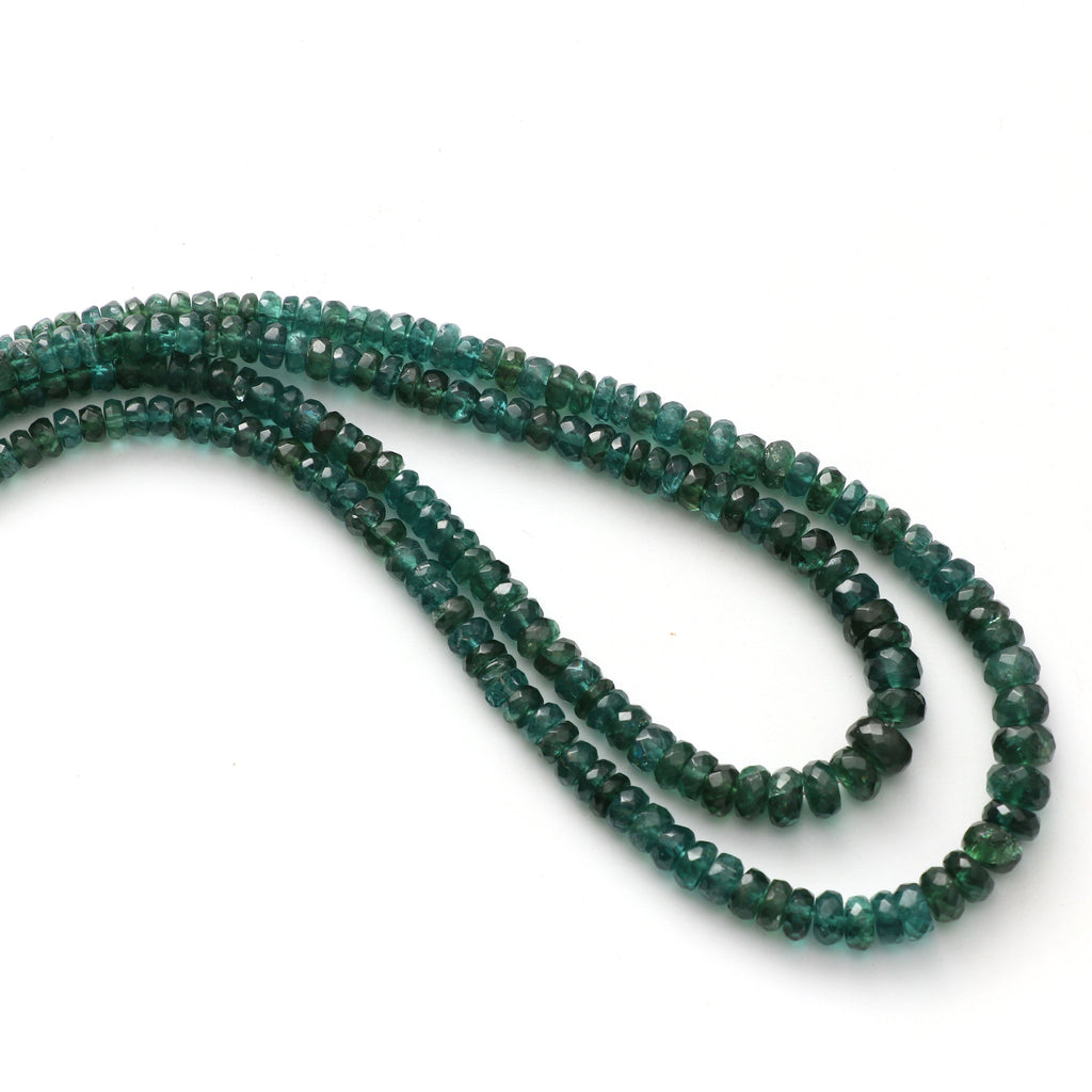 Green Apatite Faceted Roundel Beads, Apatite Beads- 3 mm to 6.5 mm -Green Apatite Beads - Gem Quality , 8 Inch /16 Inch, Price Per Strand - National Facets, Gemstone Manufacturer, Natural Gemstones, Gemstone Beads