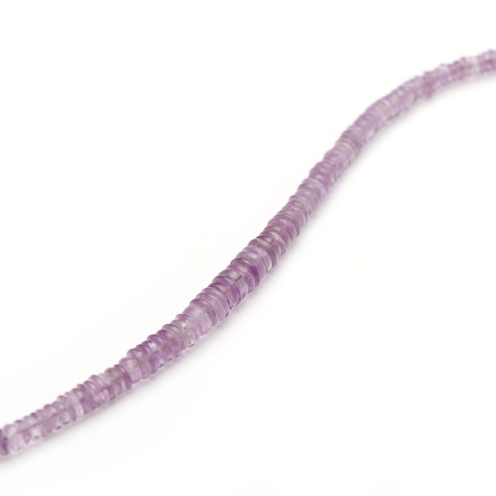 Amethyst Smooth Coin Beads, 3 mm to 5.5 mm, Amethyst Tyre , Amethyst strand, 8 Inch/20 Cm Full Strand, Price Per Strand - National Facets, Gemstone Manufacturer, Natural Gemstones, Gemstone Beads
