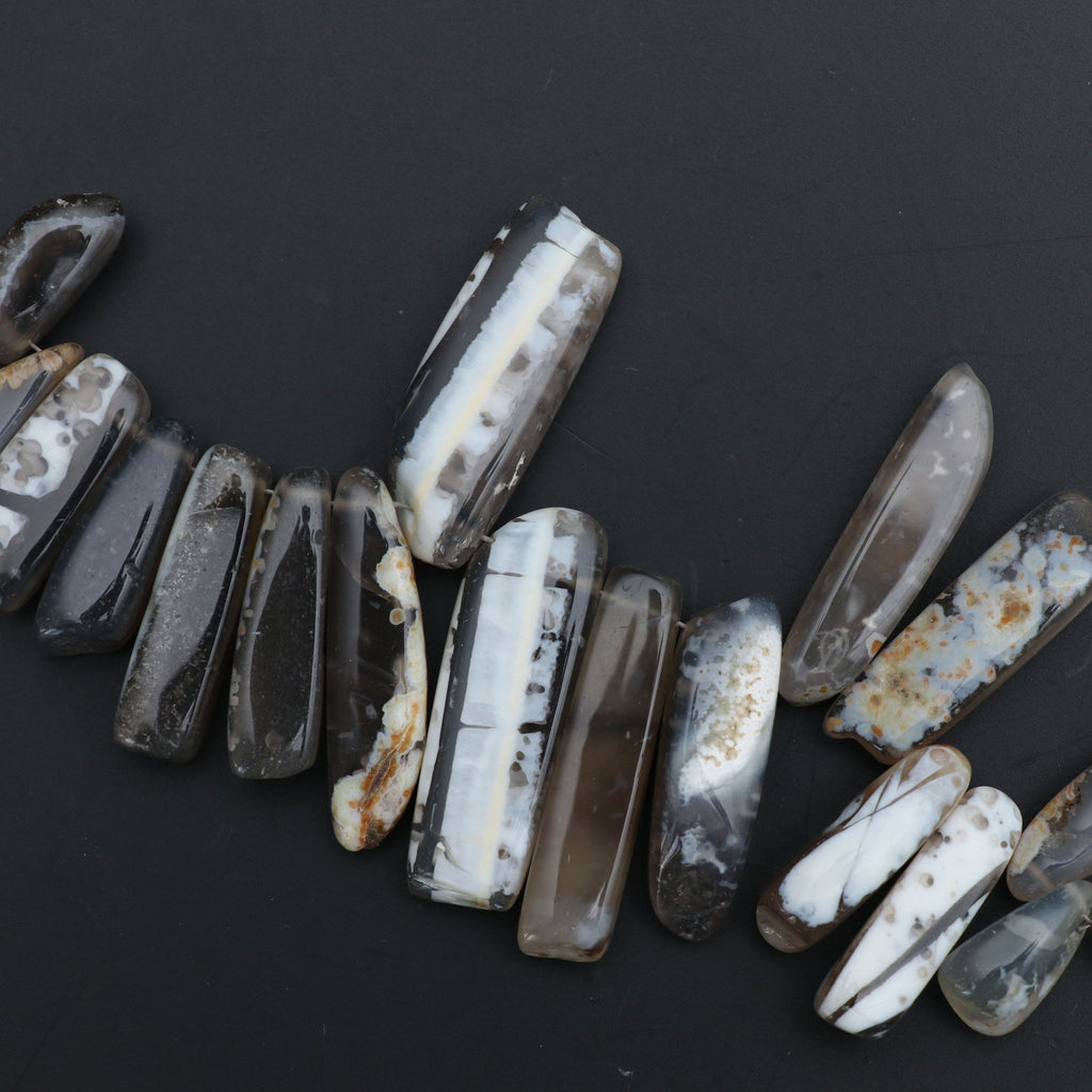 Opal Smooth Long Nuggets Beads - 8x15 mm to 11x31 mm - Opal Slice Gemstone - Gem Quality , 11 Cm Full Strand, Price Per Strand - National Facets, Gemstone Manufacturer, Natural Gemstones, Gemstone Beads