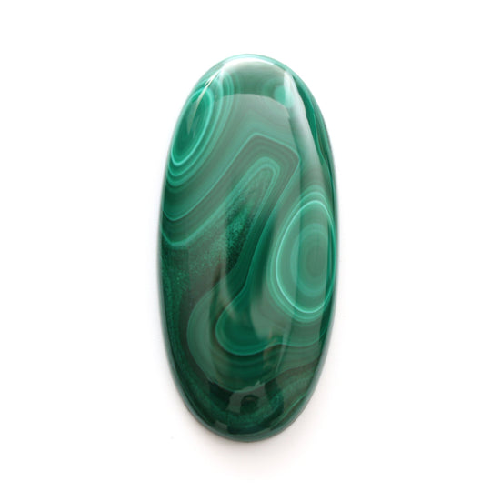 Natural Melachite Smooth Oval Loose Gemstones | Oval Loose Gemstone | Smooth Melachite | 55x25 mm | Smooth Oval Gemstone | 1 Piece