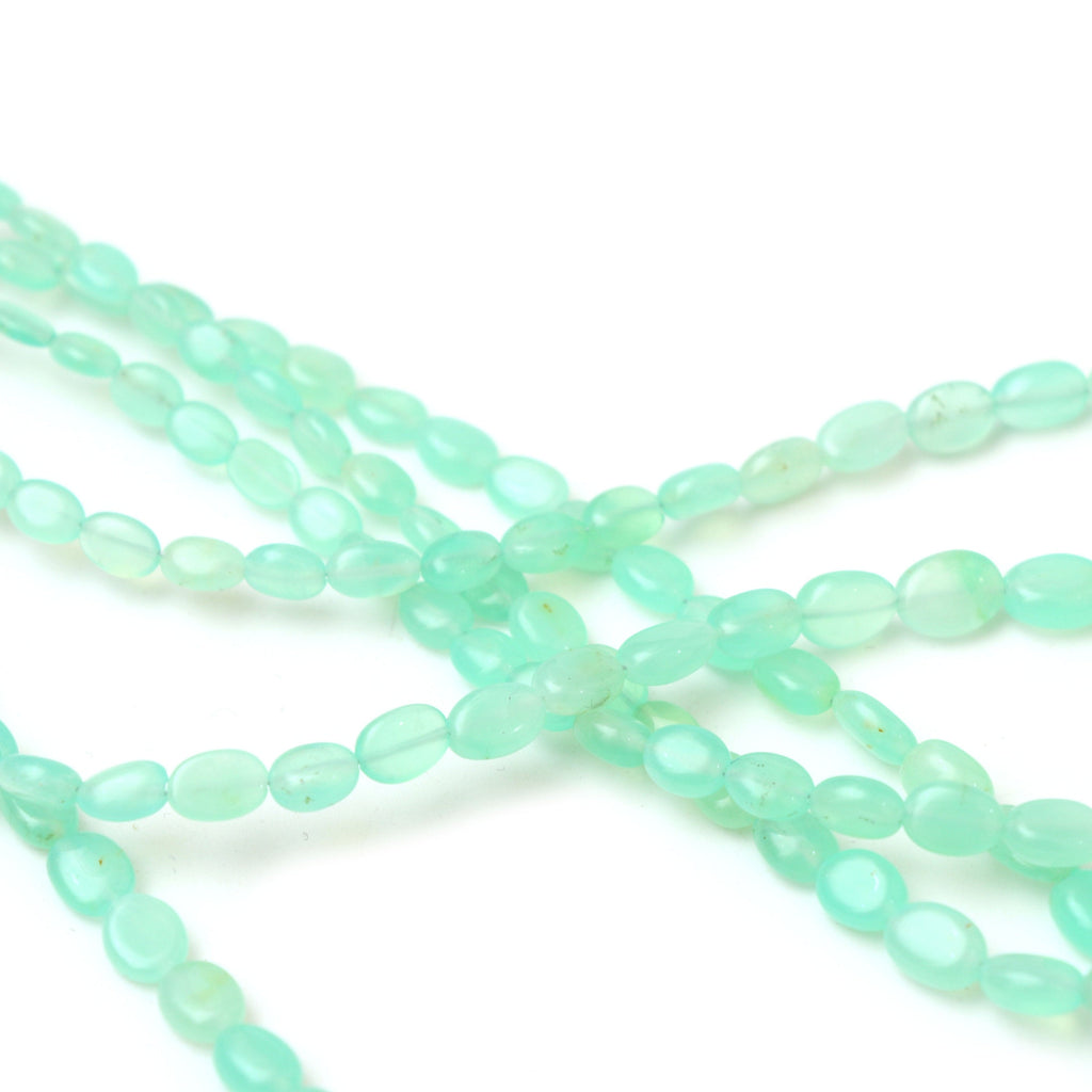 Natural Green Opal Smooth Tumble Beads | 4x5 mm to 7x10 mm | Rare beads necklace | 8 Inch/ 18 Inch Full Strand | Price Per Strand - National Facets, Gemstone Manufacturer, Natural Gemstones, Gemstone Beads