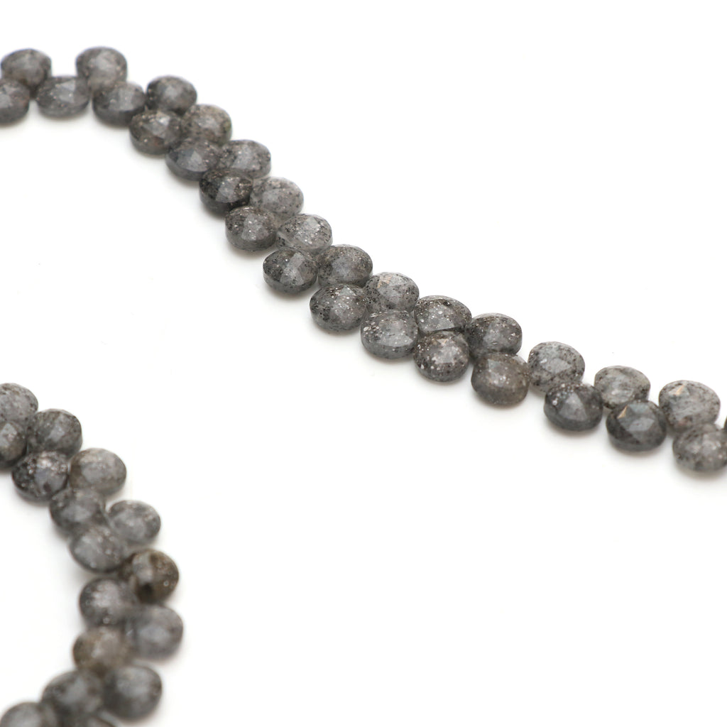 Celestial Quartz Faceted Heart Beads - 6.5x6.5 mm to 7.5x7.5 mm - Celestial Quartz - Gem Quality , 8 Inch Full Strand, Price Per Strand - National Facets, Gemstone Manufacturer, Natural Gemstones, Gemstone Beads