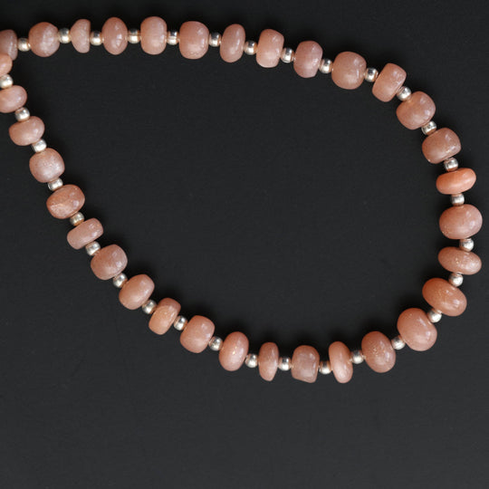 Natural Moonstone Smooth Beads, Moonstone Beads, 5 mm to 7.5 mm-Moonstone-Gem Quality , 8 Inch Full Strand, Price Per Strand